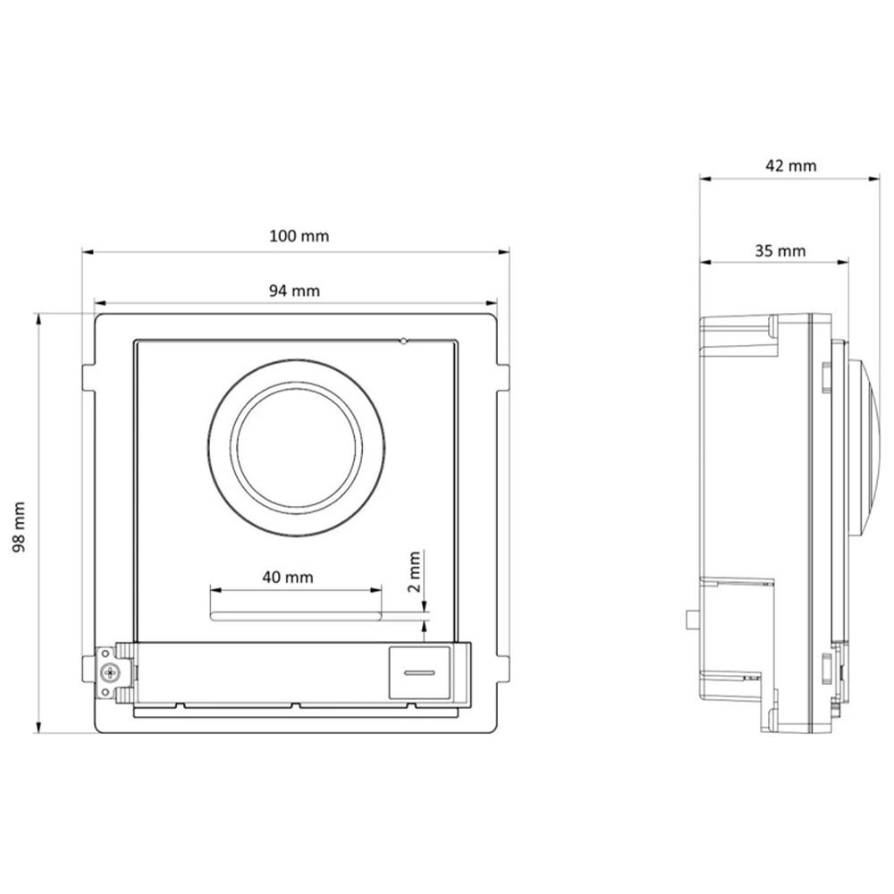 2МП IP-відеопанель Hikvision DS-KD8003-IME1(B)/Flush/Europe BV